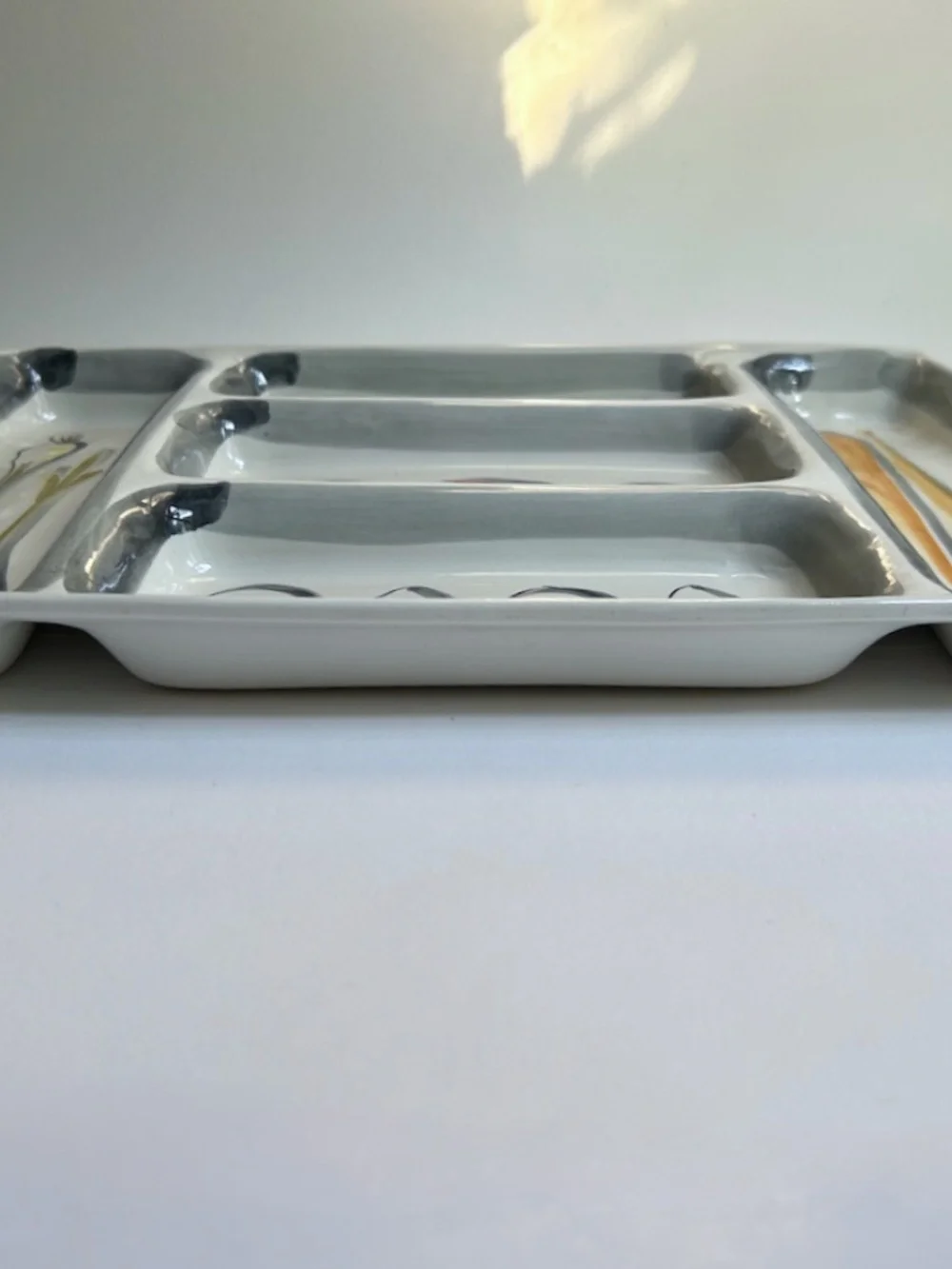 Italian MCM Hand Painted Art Pottery Tray